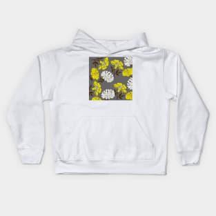 Poppy Yellow and White Flower Kids Hoodie